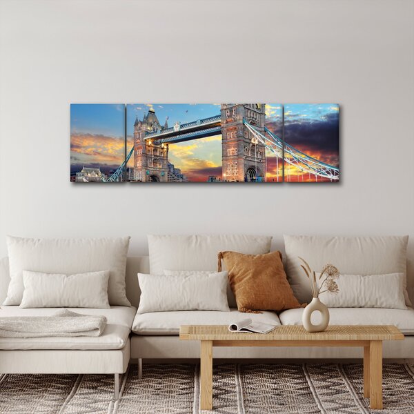 Obraz - Tower Bridge, Londýn, Anglie (170x50 cm)