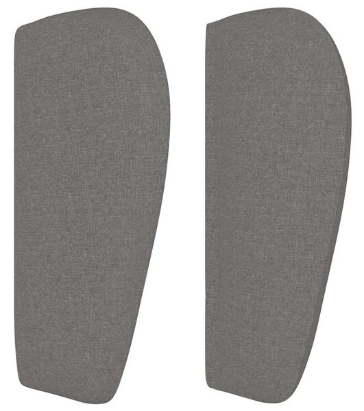 Čelo postele typu ušák tmavě šedé 83x23x78/88 cm textil 3117119