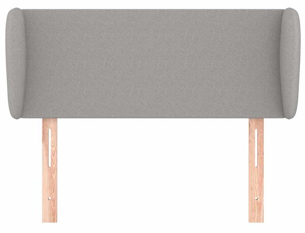 Čelo postele typu ušák světle šedé 83x23x78/88 cm textil 3116838