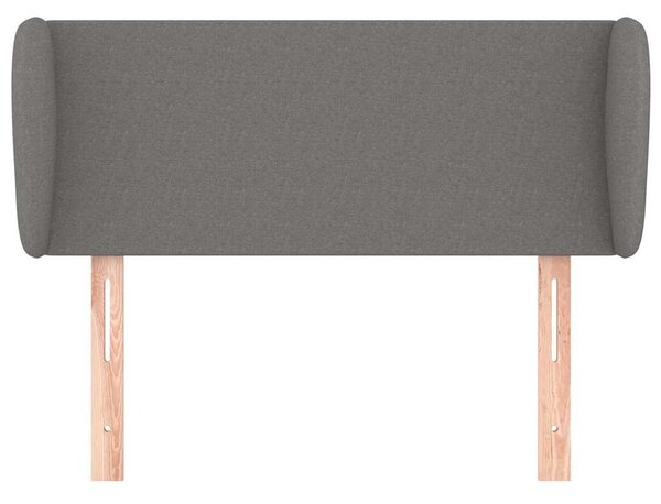 Čelo postele typu ušák tmavě šedé 83x23x78/88 cm textil 3116839
