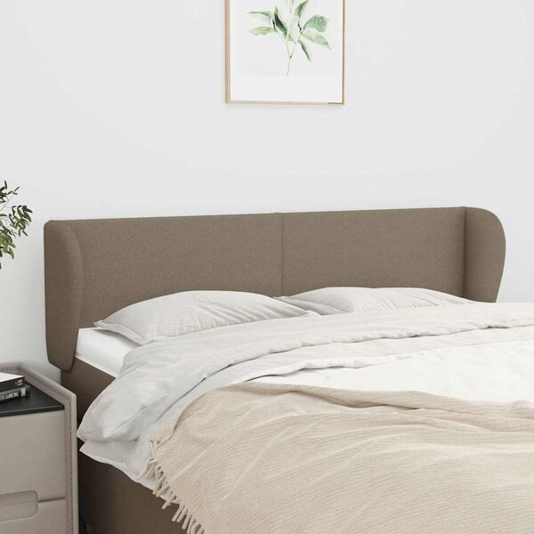 Čelo postele typu ušák taupe 147x23x78/88 cm textil 3116866