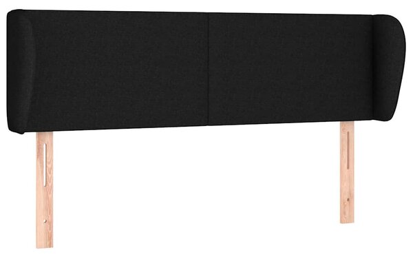 Čelo postele typu ušák černé 147x23x78/88 cm textil 3116864