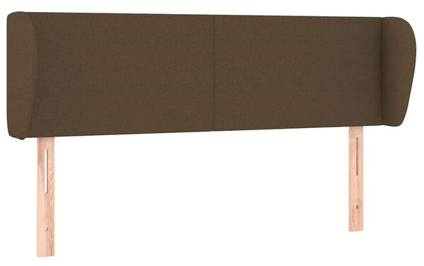 Čelo postele typu ušák tmavě hnědé 147x23x78/88 cm textil 3116865