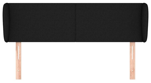 Čelo postele typu ušák černé 147x23x78/88 cm textil 3116864