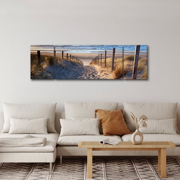 Obraz - Cesta k pláži Severního moře, Nizozemsko (170x50 cm)