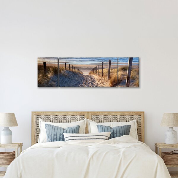 Obraz - Cesta k pláži Severního moře, Nizozemsko (170x50 cm)