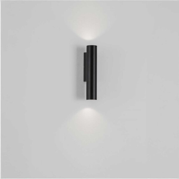 Nova Luce Torrin nástěnné oválové svítidlo IP65 Černá2700K3W