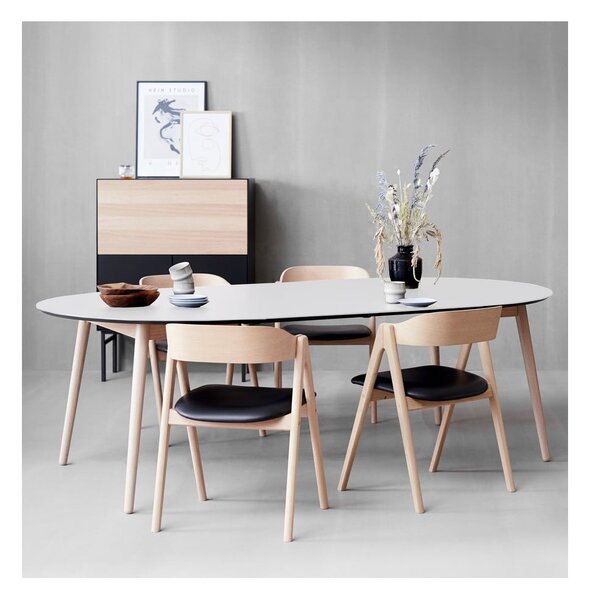 Kulatý rozkládací jídelní stůl s přídavnou deskou ø 135 cm Meza – Hammel Furniture