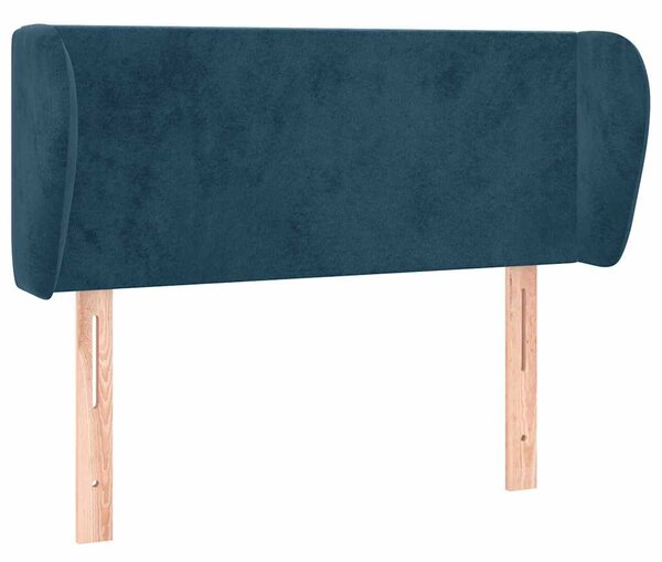 Čelo postele typu ušák tmavě modré 103x23x78/88 cm samet 3116910