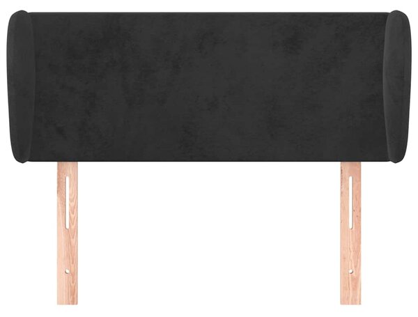 Čelo postele typu ušák černé 83x23x78/88 cm samet 3116896