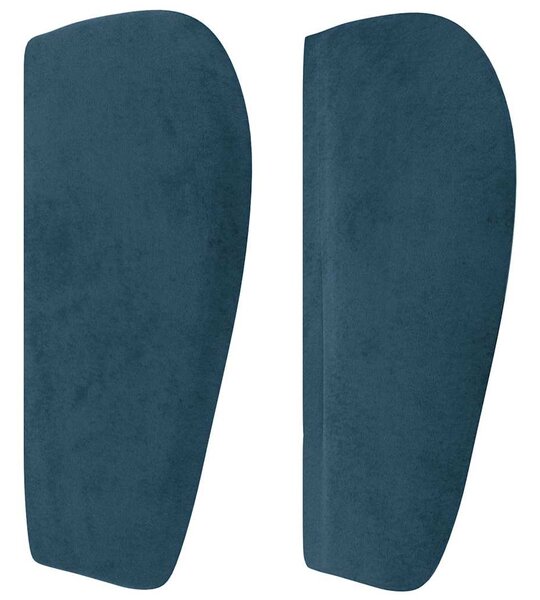 Čelo postele typu ušák tmavě modré 147x23x78/88 cm samet 3117434