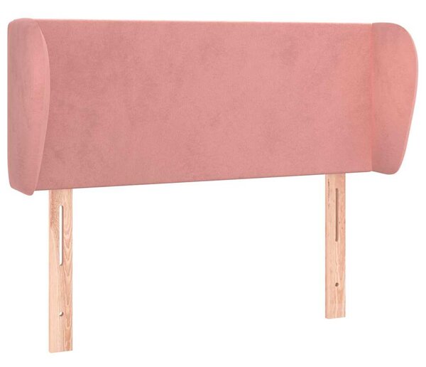 Čelo postele typu ušák růžová 83x23x78/88 cm samet 3116899