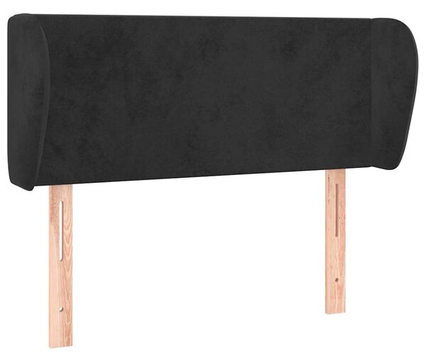 Čelo postele typu ušák černé 83x23x78/88 cm samet 3116896