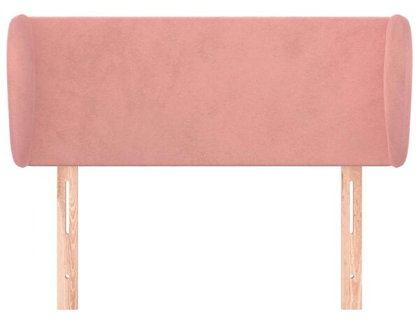 Čelo postele typu ušák růžová 83x23x78/88 cm samet 3116899