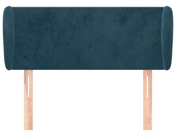 Čelo postele typu ušák tmavě modré 103x23x78/88 cm samet 3116910