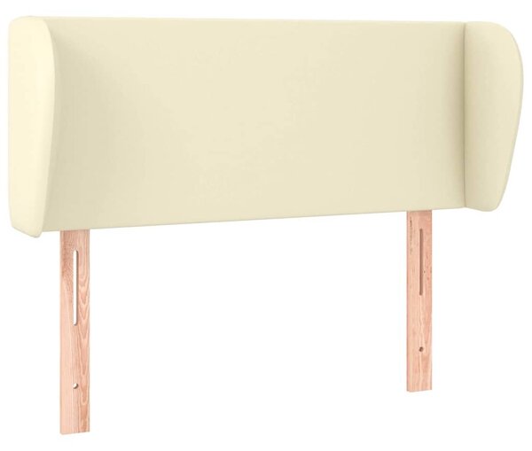 Čelo postele typu ušák krémové 103x23x78/88 cm umělá kůže 3116950