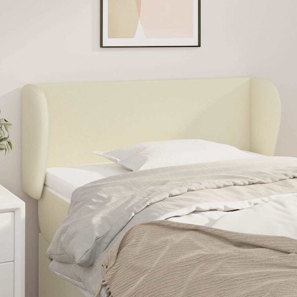 Čelo postele typu ušák krémové 103x23x78/88 cm umělá kůže 3116950