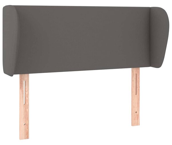 Čelo postele typu ušák šedá 83x23x78/88 cm umělá kůže 3116940
