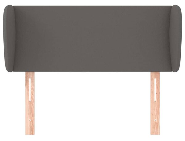Čelo postele typu ušák šedá 83x23x78/88 cm umělá kůže 3116940