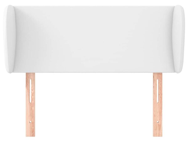 Čelo postele typu ušák bílá 93x23x78/88 cm umělá kůže 3116943