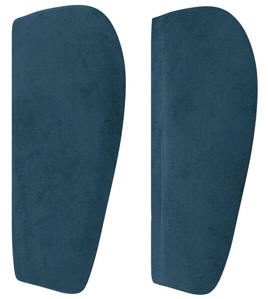 Čelo postele typu ušák tmavě modré 147x23x78/88 cm samet 3117630