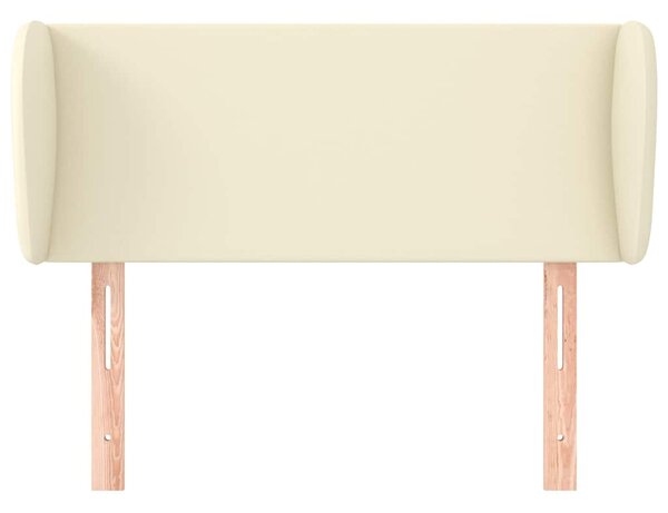 Čelo postele typu ušák krémové 103x23x78/88 cm umělá kůže 3116950
