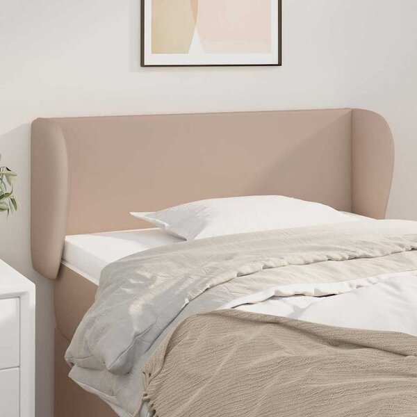 Čelo postele typu ušák cappuccino 83x23x78/88 cm umělá kůže 3116941