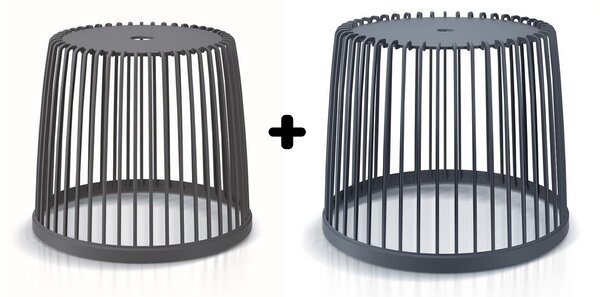 Set 2 univerzálních košů, 35 + 50 l, antracit