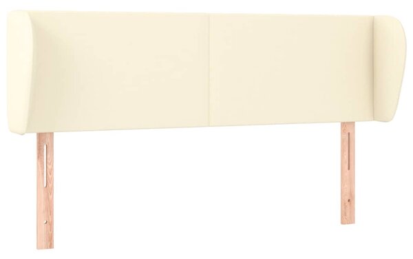 Čelo postele typu ušák krémové 147x23x78/88 cm umělá kůže 3116956