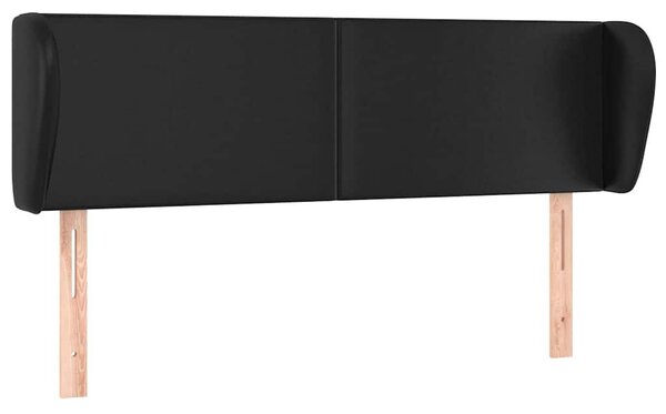 Čelo postele typu ušák černé 147x23x78/88 cm umělá kůže 3116954