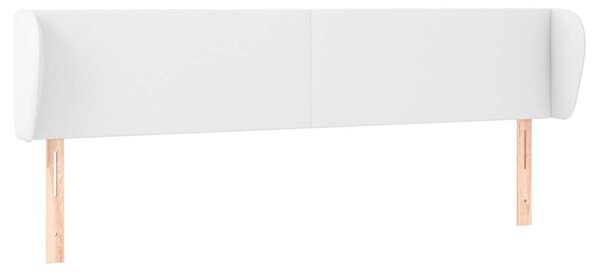 Čelo postele typu ušák bílá 203x23x78/88 cm umělá kůže 3116973
