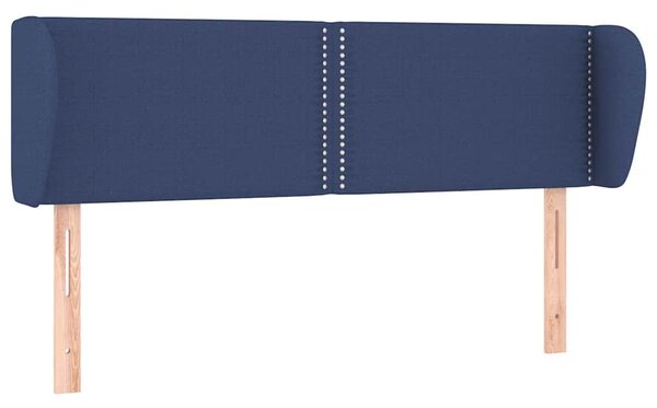 Čelo postele typu ušák modré 147x23x78/88 cm textil 3117008