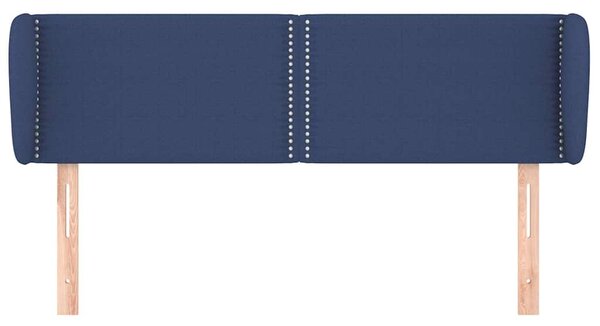 Čelo postele typu ušák modré 147x23x78/88 cm textil 3117008