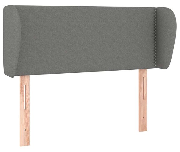 Čelo postele typu ušák tmavě šedé 83x23x78/88 cm textil 3116979