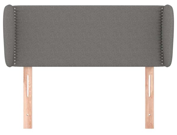 Čelo postele typu ušák tmavě šedé 83x23x78/88 cm textil 3116979