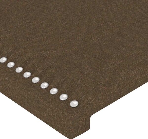Čelo postele typu ušák tmavě hnědé 103x23x78/88 cm textil 3116997