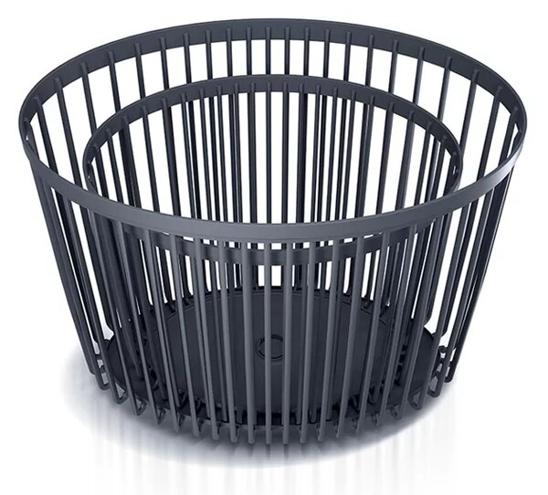 Set 2 univerzálních oválných košů, 30 + 55 l, antracit