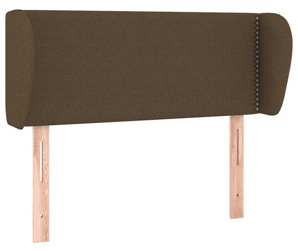 Čelo postele typu ušák tmavě hnědé 103x23x78/88 cm textil 3116997