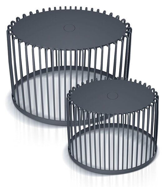 Set 2 univerzálních oválných košů, 30 + 55 l, antracit