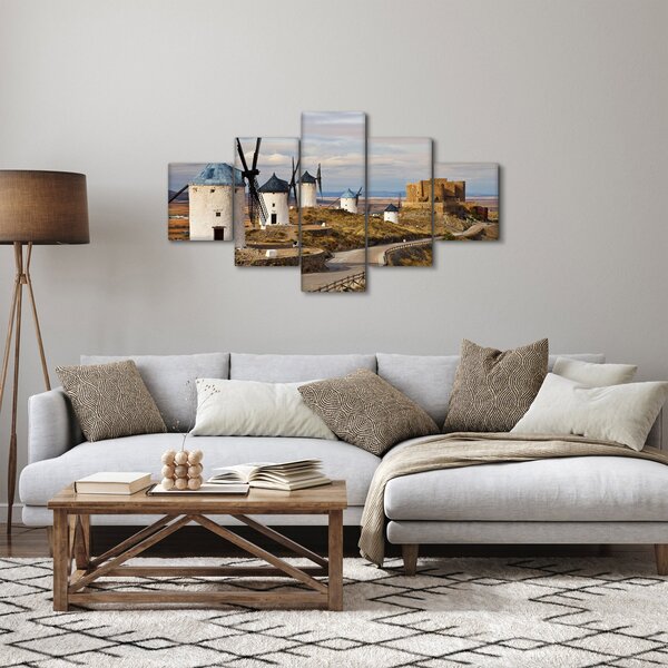 Obraz - Větrné mlýny Consuegra, Španělsko (125x70 cm)