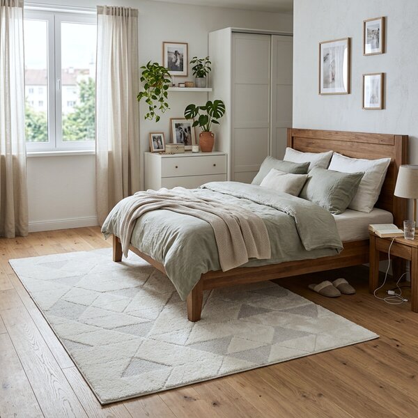 Angel Carpet, Kusový koberec Aurora 11 White, 60x110, bílá, kancelář