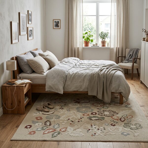 Angel Carpet, Kusový koberec Aurora 25 Beige, 60x110, béžová, kancelář