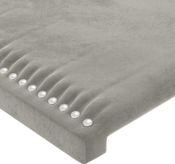 Čelo postele typu ušák světle šedé 83x16x78/88 cm samet 3118658