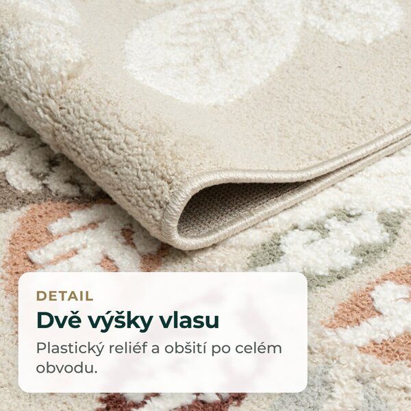 Angel Carpet, Kusový koberec Aurora 25 Beige, 60x110, béžová, kancelář