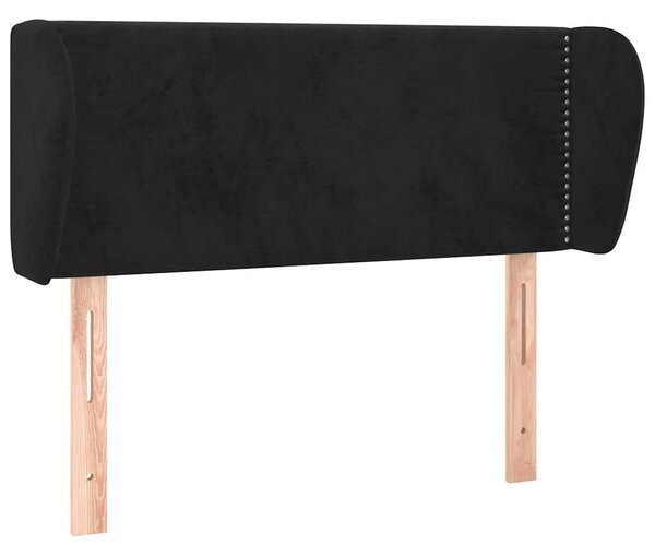 Čelo postele typu ušák černé 103x23x78/88 cm samet 3117048