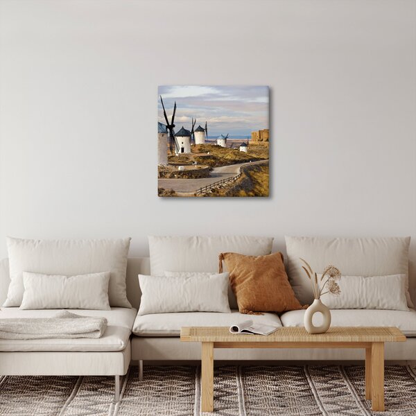 Obraz - Větrné mlýny Consuegra, Španělsko (30x30 cm)