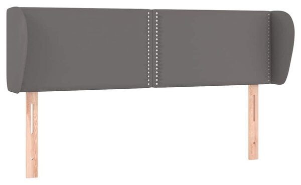Čelo postele typu ušák šedá 147x23x78/88 cm umělá kůže 3117098