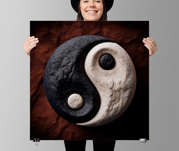 Plakát - Yin Yang Kameny FeelHappy.cz Velikost plakátu: 40 x 40 cm