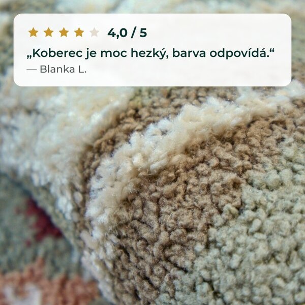 Angel Carpet, Kusový koberec Aurora 25 Green, 60x110, zelená, kancelář