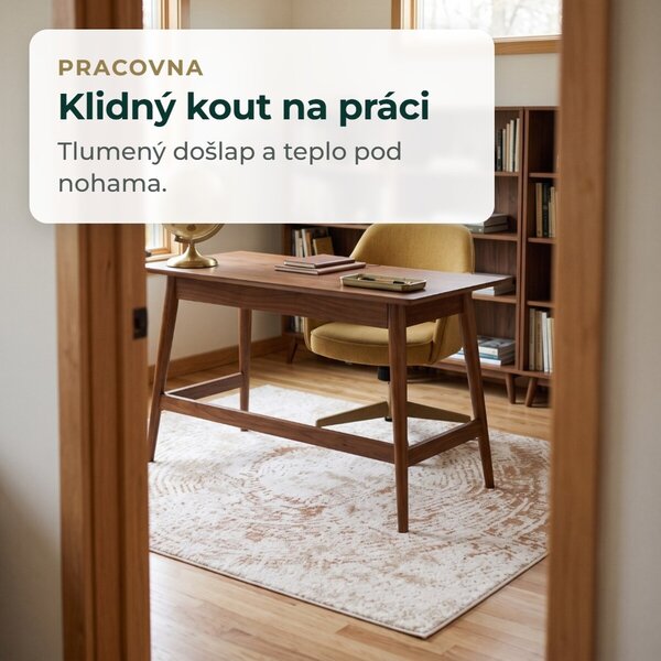 Angel Carpet, Kusový koberec Aurora 55 Gold, 80x150, žlutá, kancelář